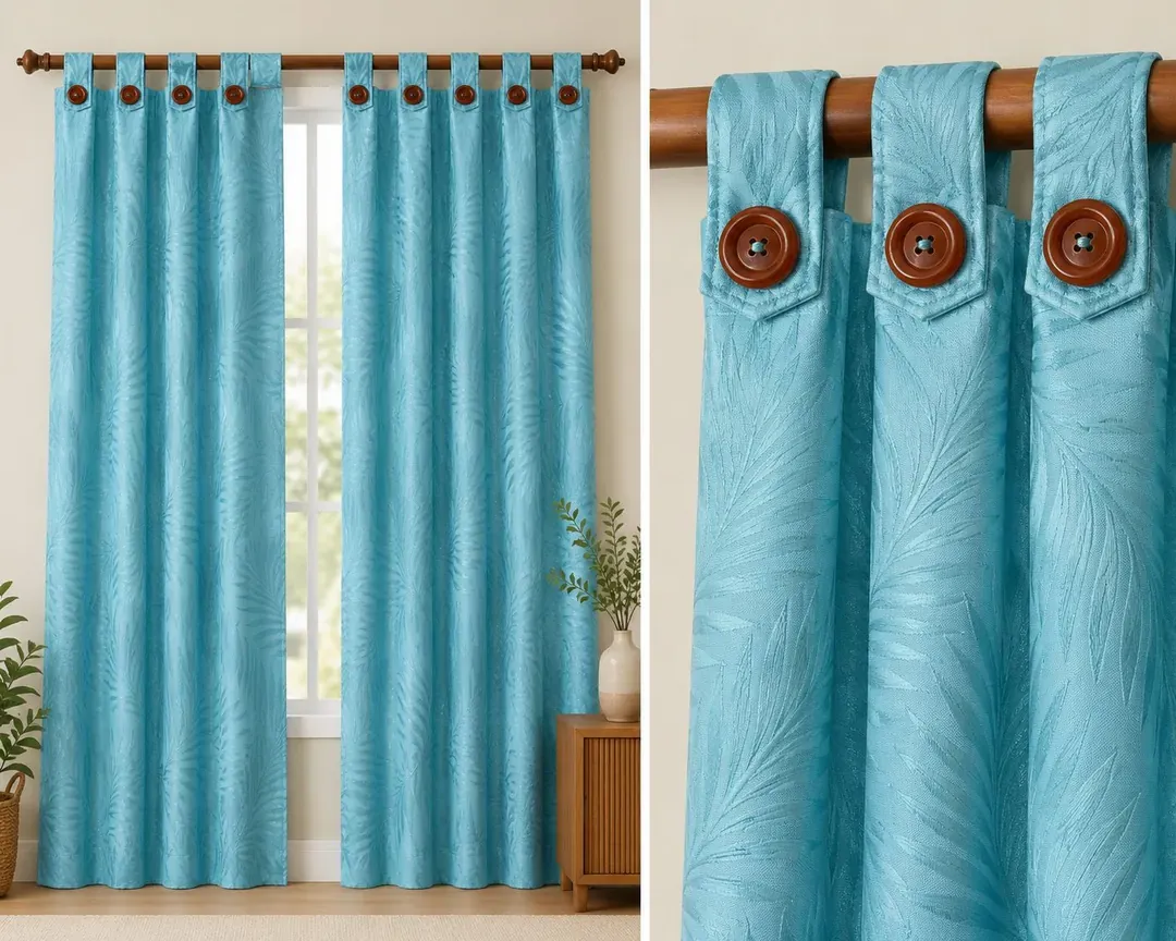 Cortinas Jacquard con Botones, foto 6 de 25