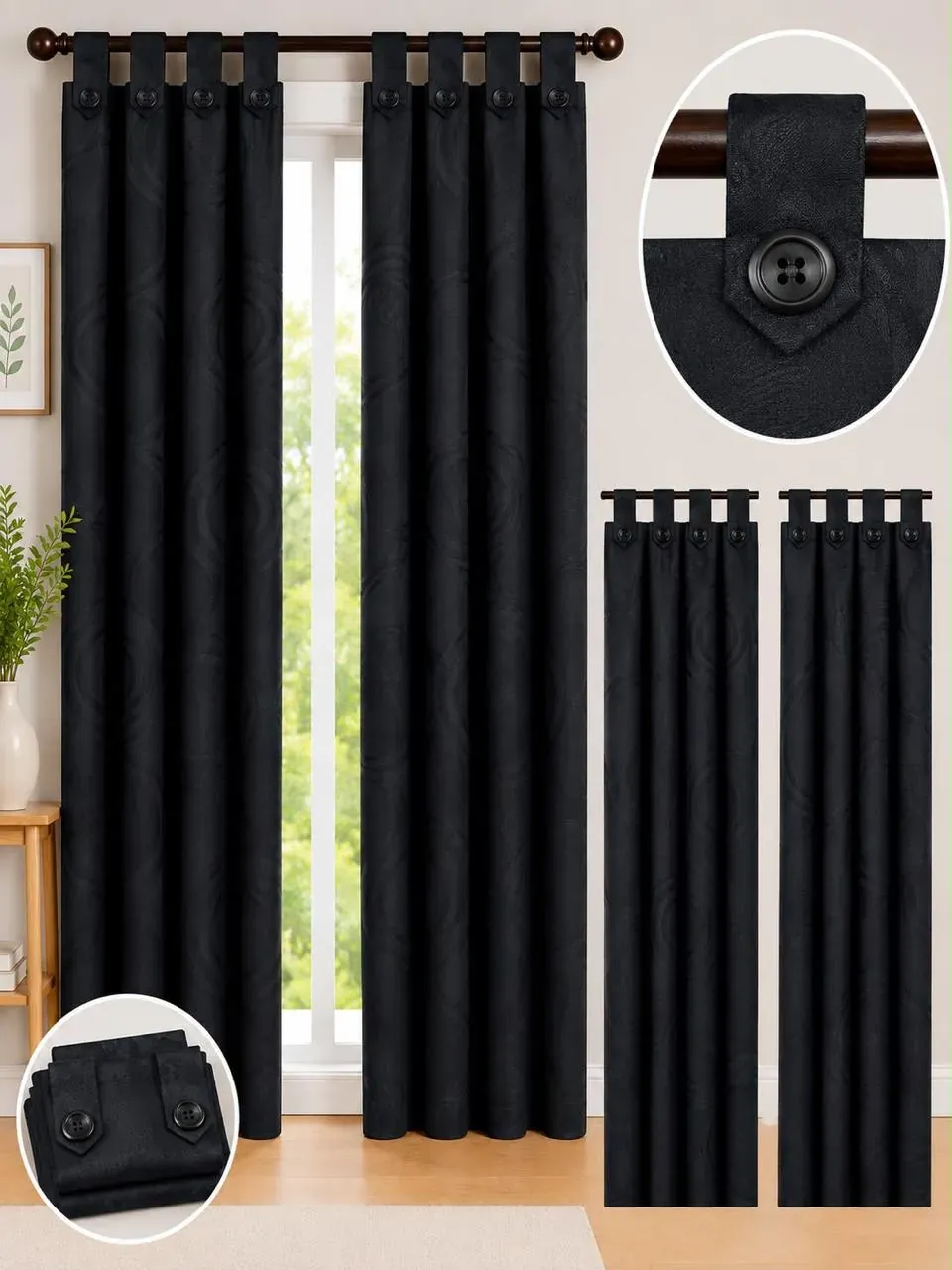 Cortinas Jacquard con Botones, foto 18 de 25